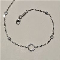 Bracciale Fanton Gioielli Donna BRACCIALI ORO in Oro bianco Cubic Zirconia BROR-193-52